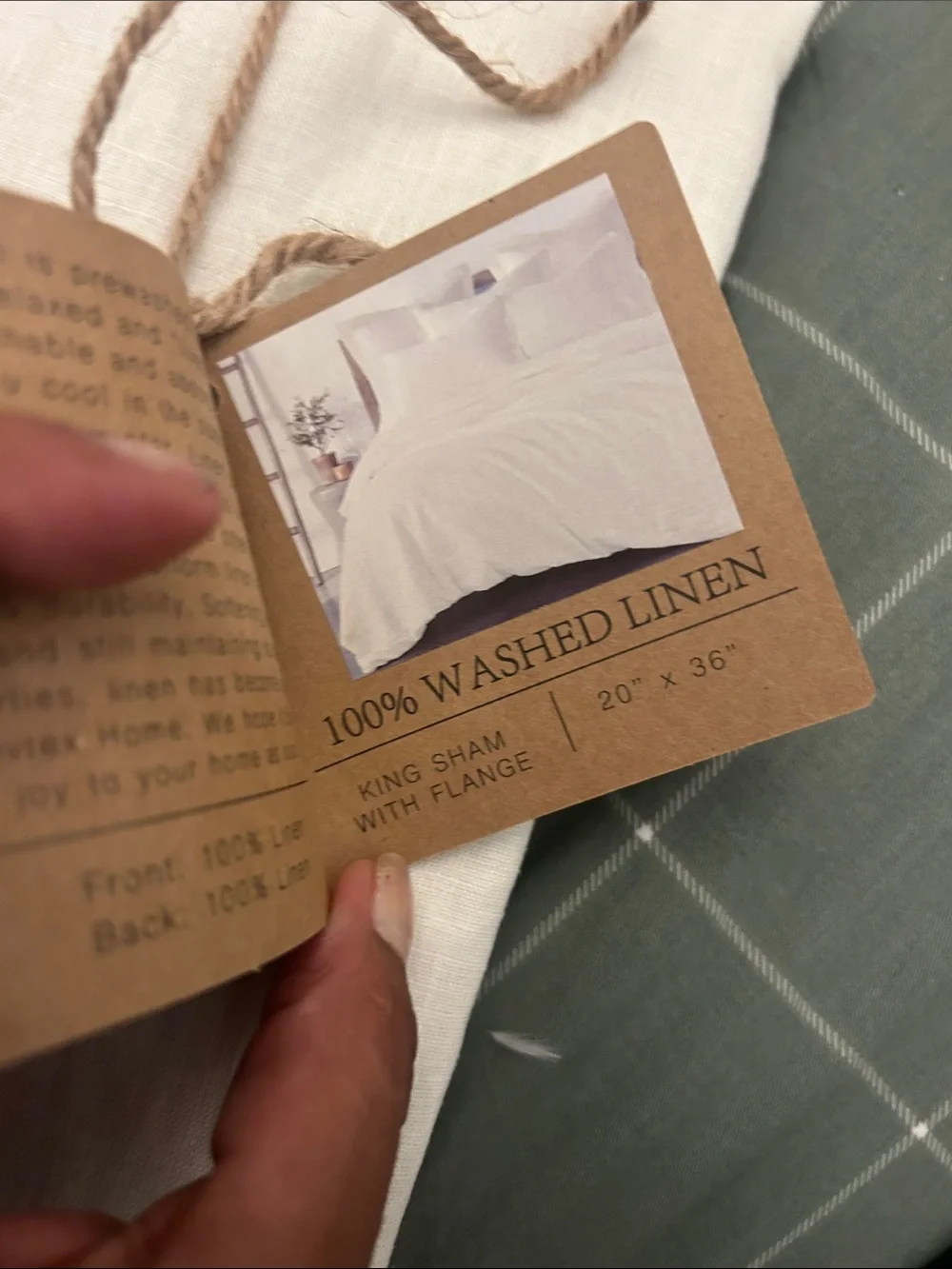 Levtex Home 100% Washed Linen King Sham - cream